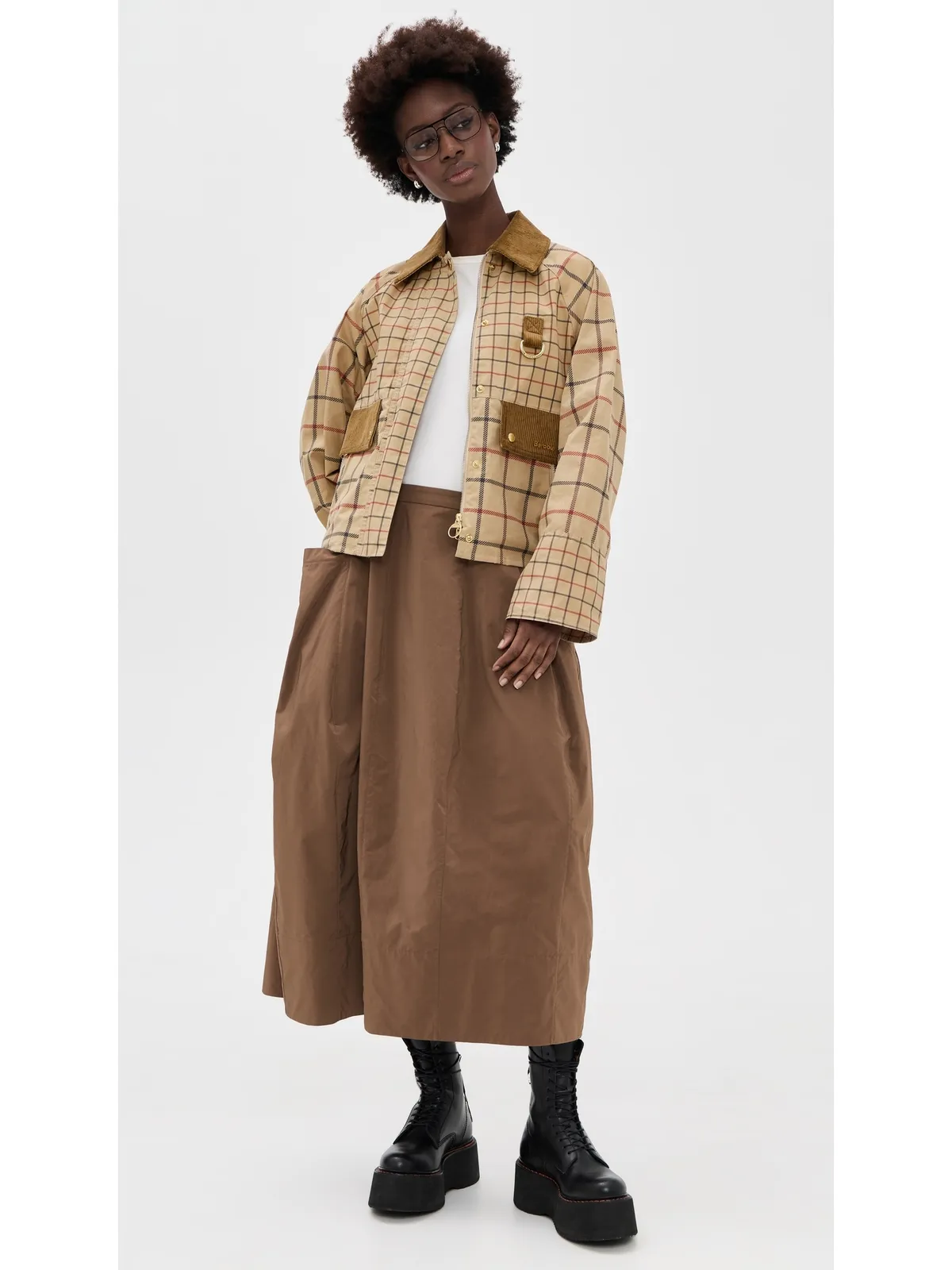 Barbour Mackworth チェック柄 カジュアルジャケット ベージュ タターサル - 画像5