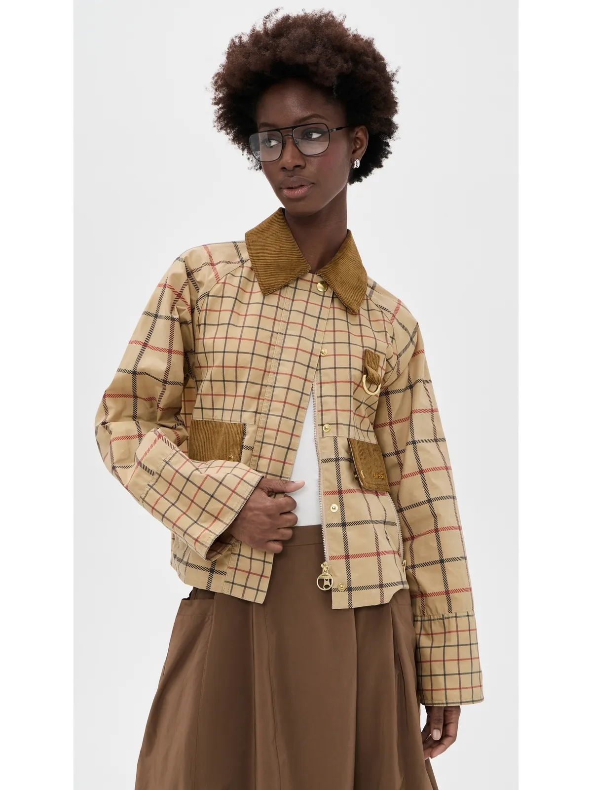 Barbour Mackworth チェック柄 カジュアルジャケット ベージュ タターサル - 画像2