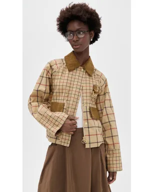 Barbour Mackworth チェック柄 カジュアルジャケット ベージュ タターサル - サムネイル2