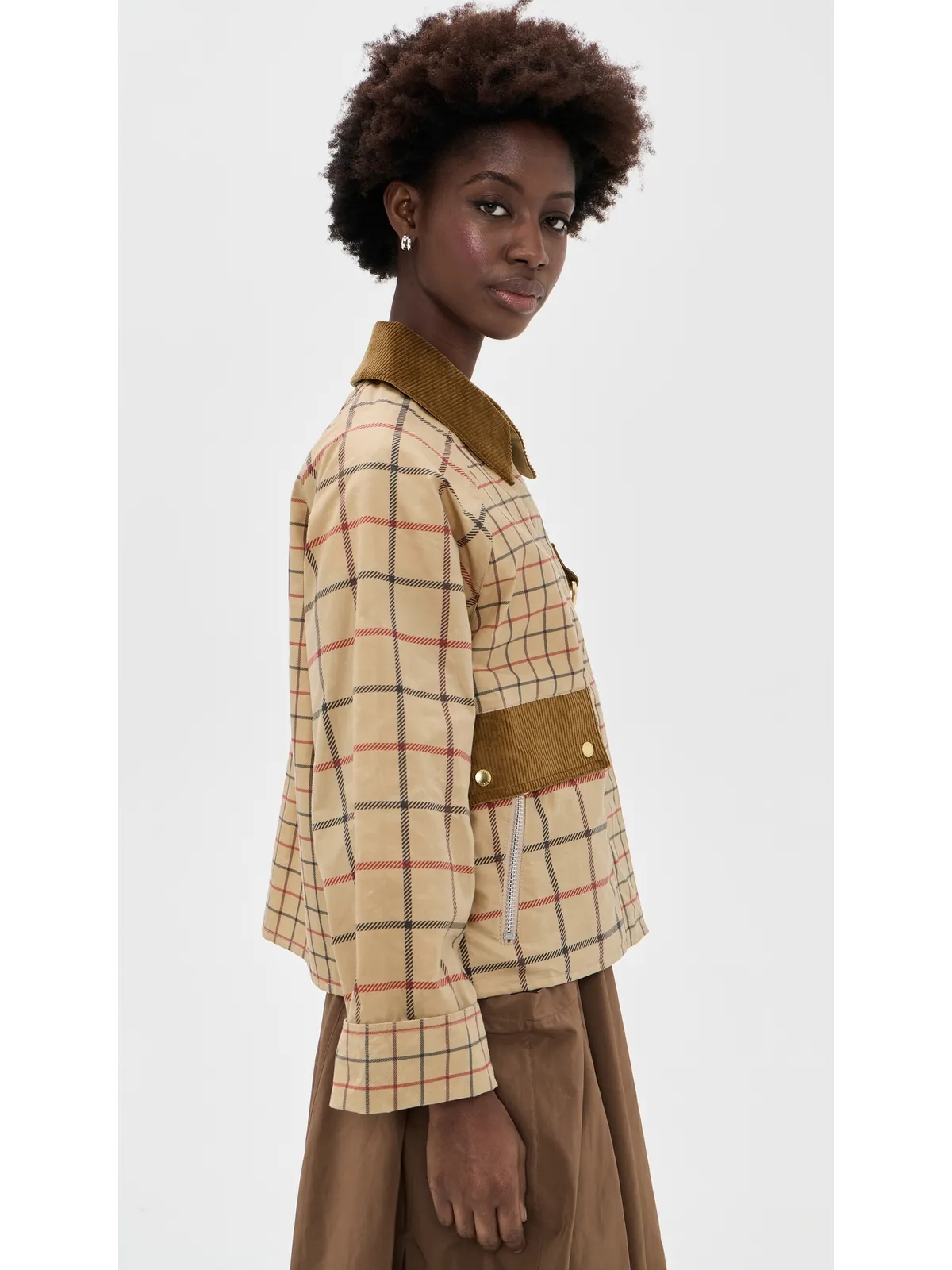 Barbour Mackworth チェック柄 カジュアルジャケット ベージュ タターサル - 画像4