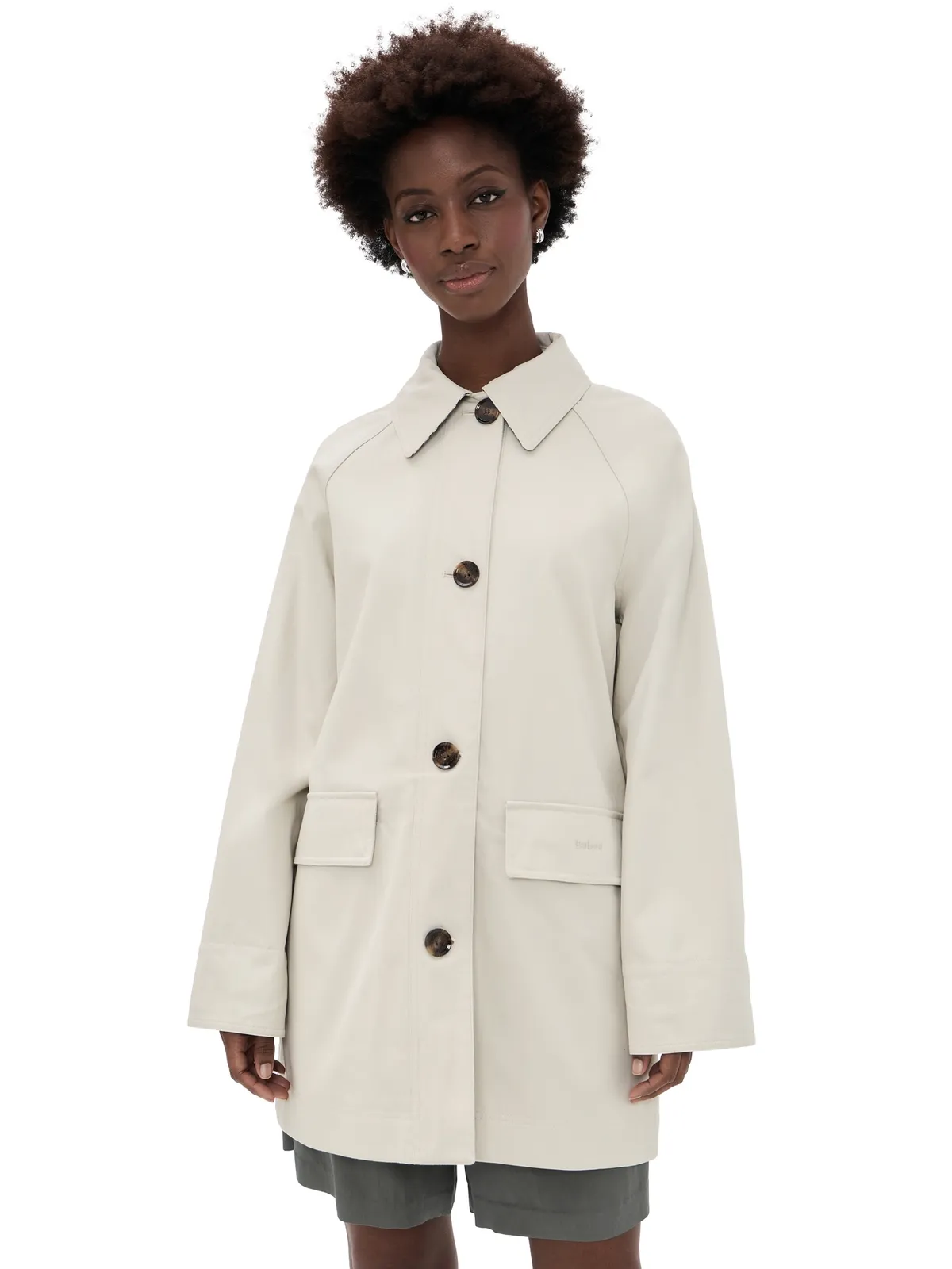 Barbour Gabby Car Casual Coat Mist - 画像1