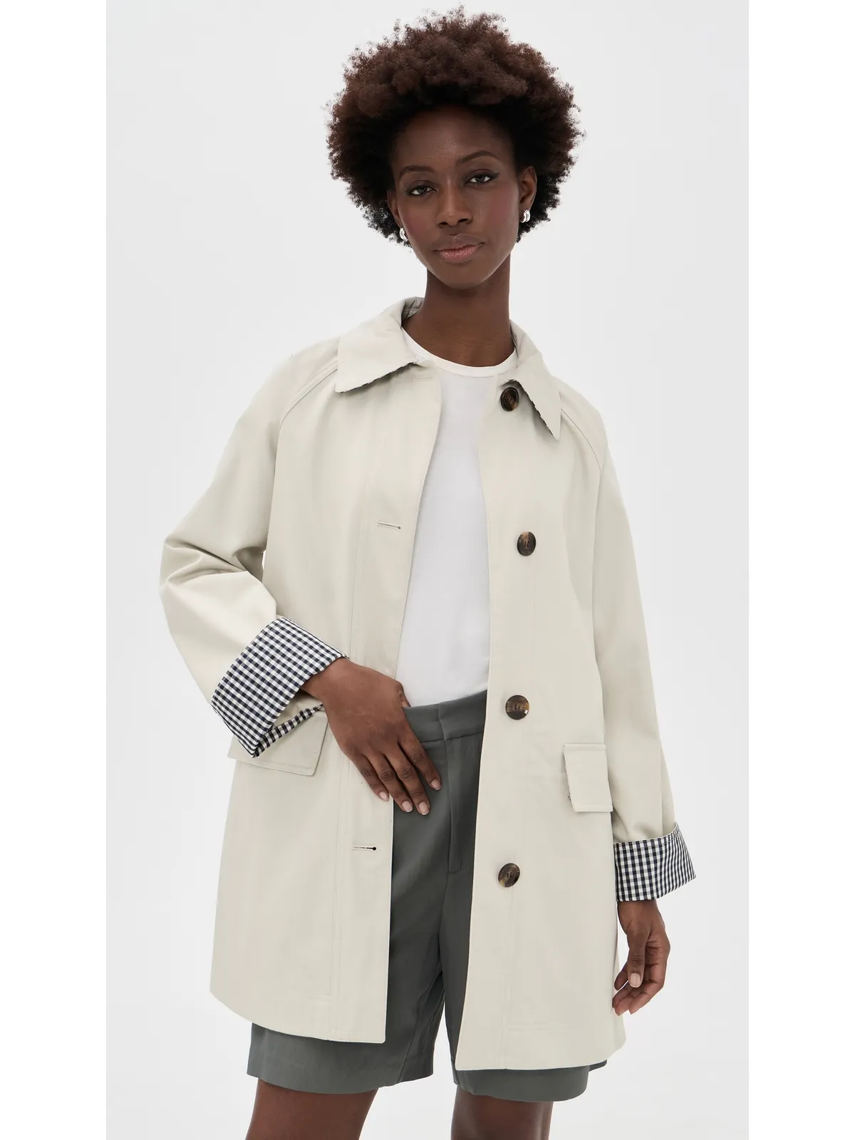 Barbour Gabby Car Casual Coat Mist - 画像2