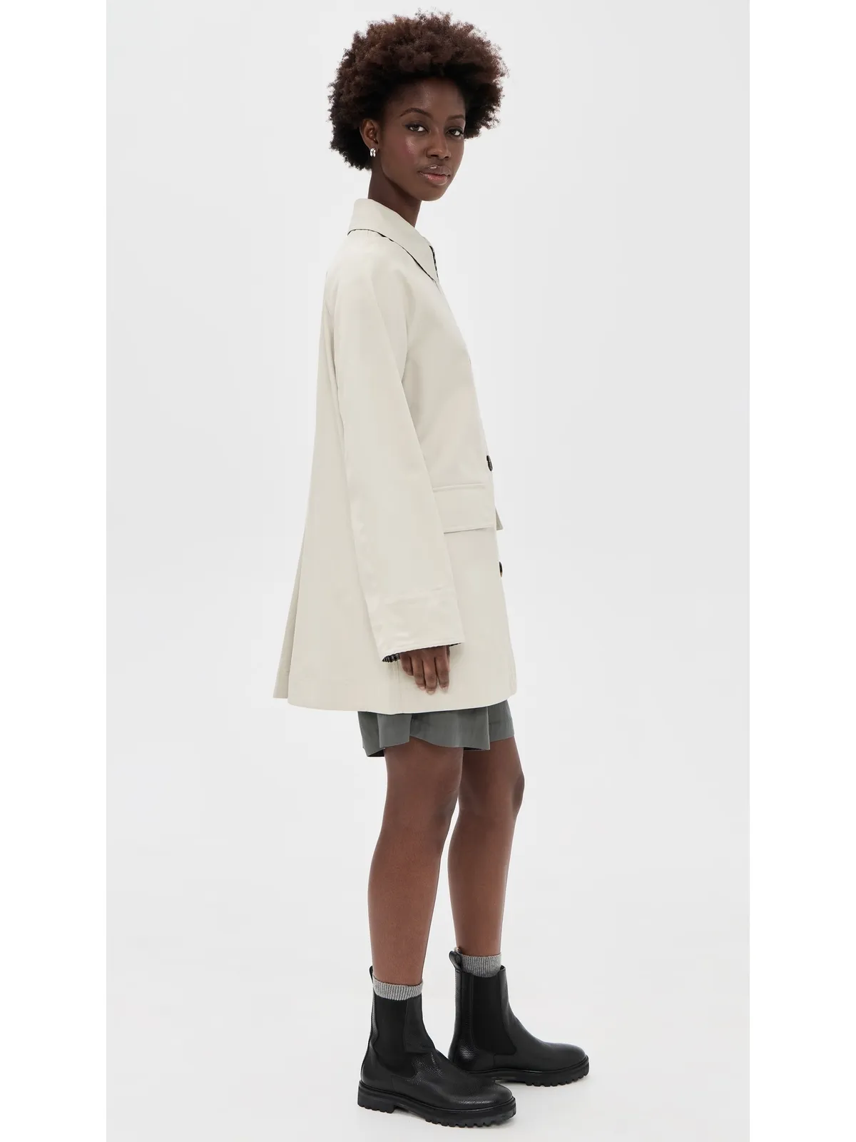 Barbour Gabby Car Casual Coat Mist - 画像4