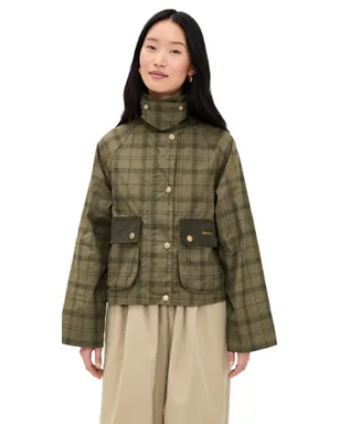 Barbour タータン柄 クロップド Beadnell カジュアルジャケット - サムネイル1