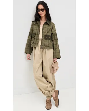 Barbour タータン柄 クロップド Beadnell カジュアルジャケット - サムネイル5