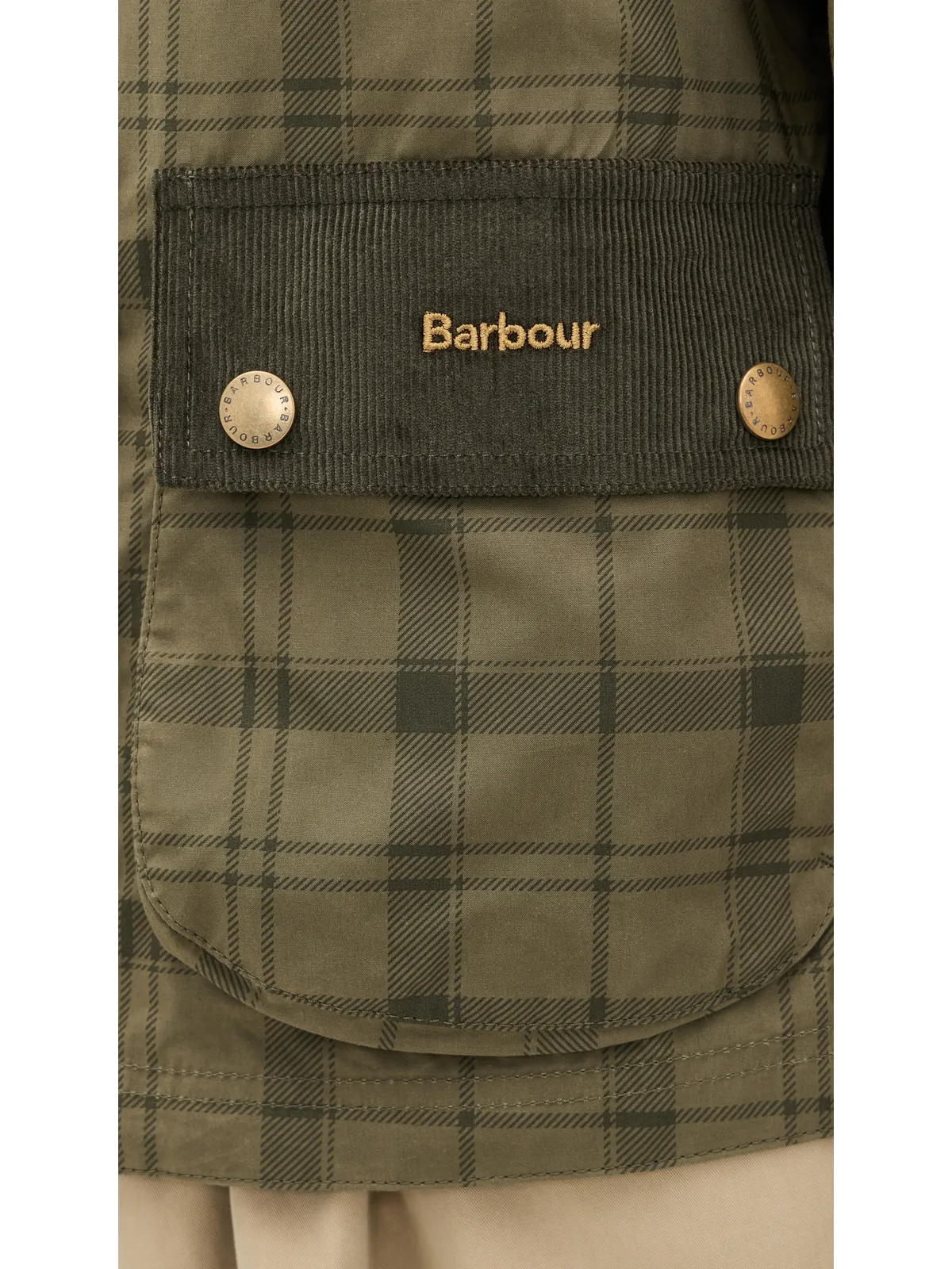 Barbour タータン柄 クロップド Beadnell カジュアルジャケット - 画像6