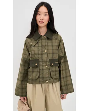 Barbour タータン柄 クロップド Beadnell カジュアルジャケット - サムネイル2