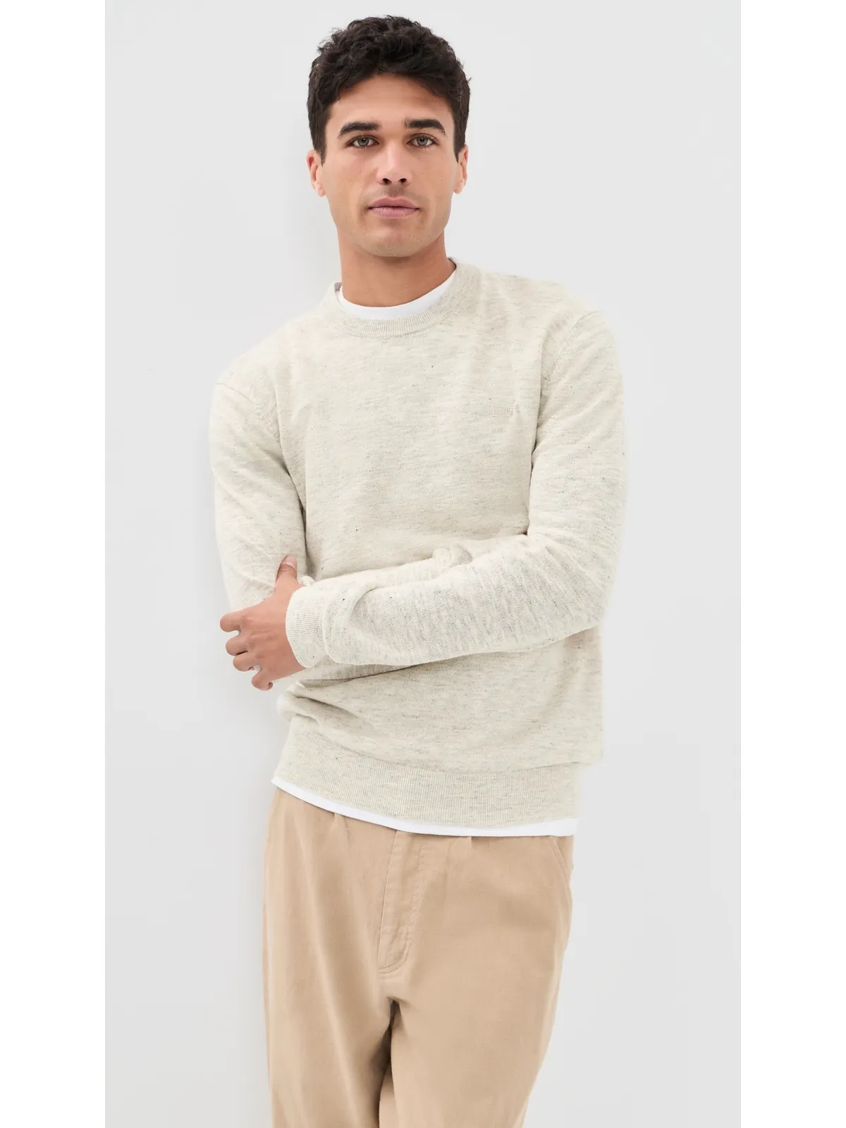 Barbour Flaxby リネン混紡 クルーネックTシャツ - 画像2