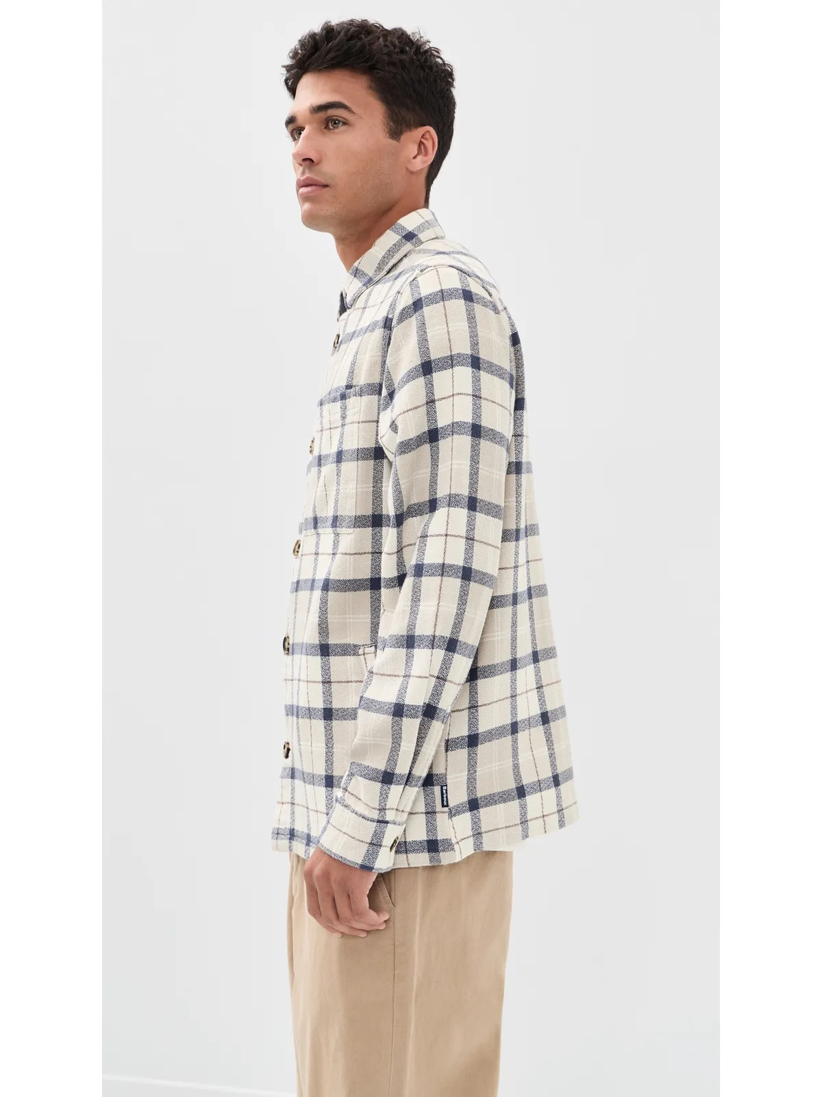 Barbour ベネル テクスチャード タータン オーバーシャツ Oban Mist タータン - 画像4