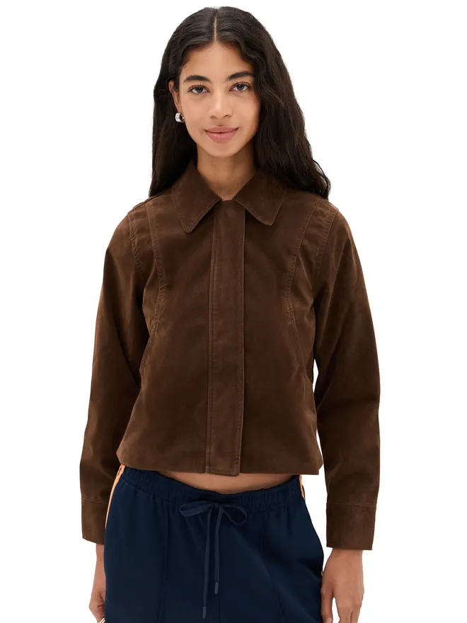 Bailey Rose Bailey Rose フェイクスウェードジャケット チョコレートの商品画像