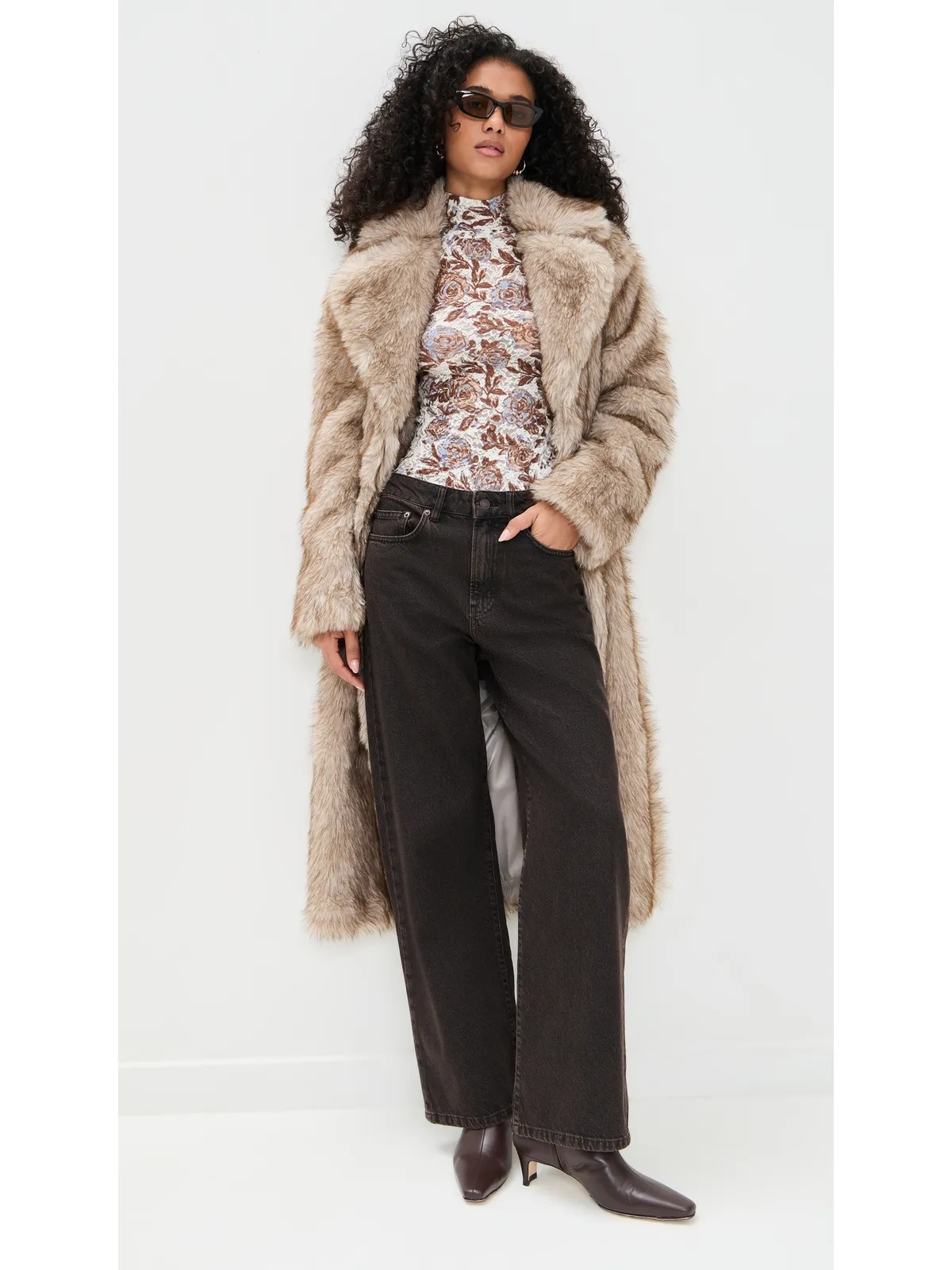 Bailey Rose ロングファーコート（Taupe） - 画像5