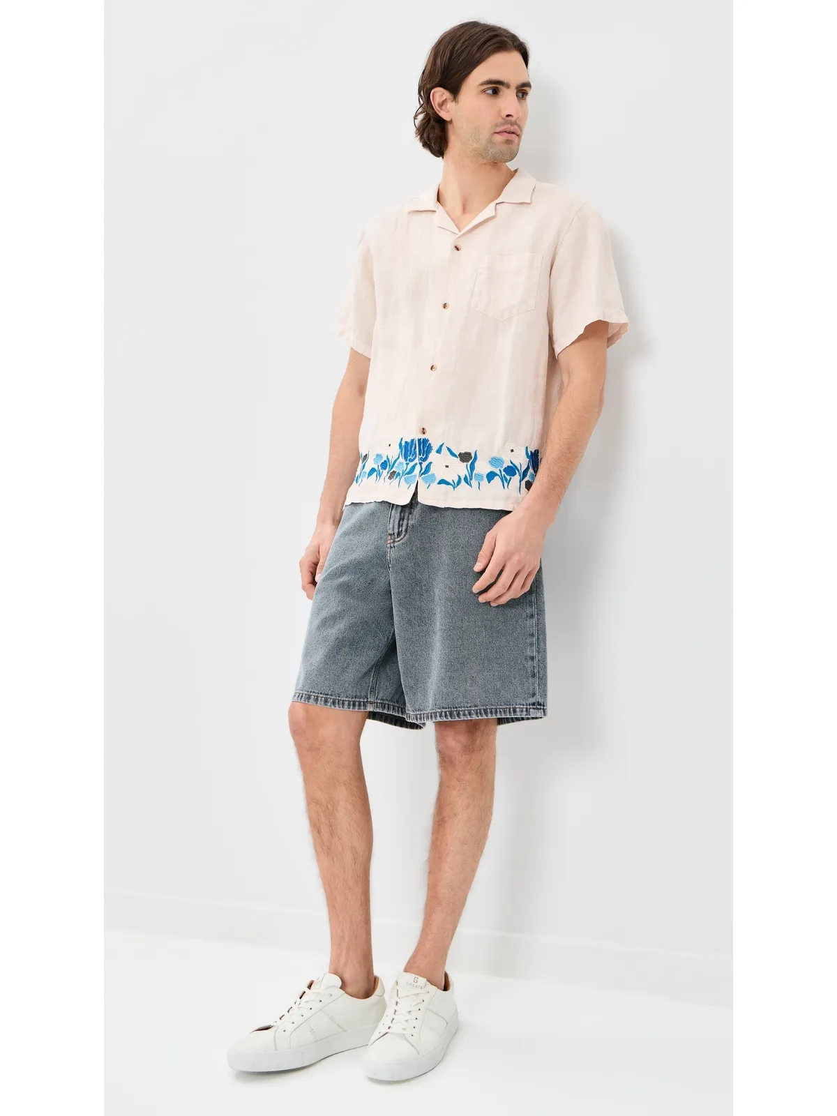 Bather パールローンリネンキャンプシャツ - 画像5