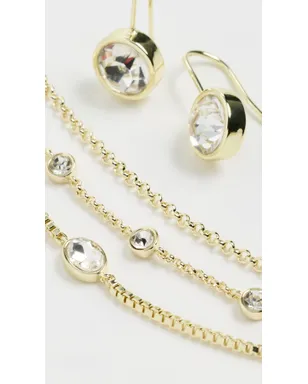 BaubleBar クリスタル イヤリングとブレスレット ギフトセット クリア - サムネイル5