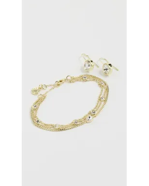 BaubleBar クリスタル イヤリングとブレスレット ギフトセット クリア - サムネイル2