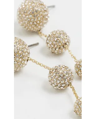 BaubleBar パヴェ ブレア ドロップ イヤリング クリア/ゴールド - サムネイル4