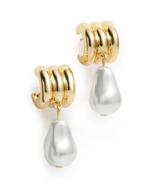 BaubleBar Teagan リブドパール イヤリング - サムネイル5