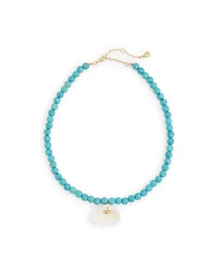 BaubleBar ジュリッサ シェルネックレス ターコイズ - サムネイル1