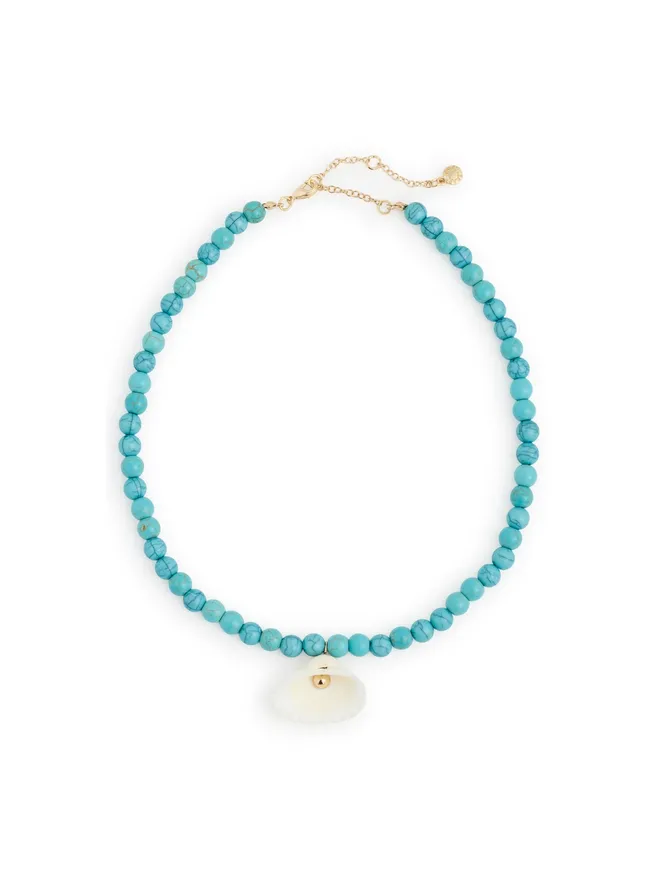 BaubleBar BaubleBar ジュリッサ シェルネックレス ターコイズの商品画像