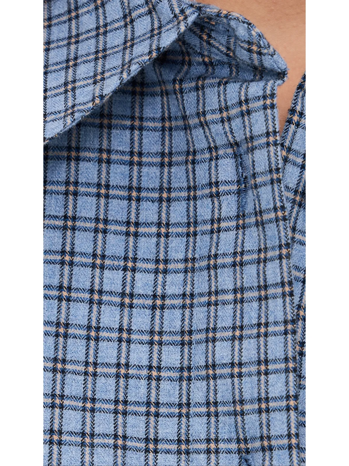 BAUM UND PFERDGARTEN Matina Blouse ブルー フランネル チェック - 画像6