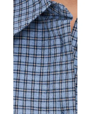 BAUM UND PFERDGARTEN Matina Blouse ブルー フランネル チェック - サムネイル6