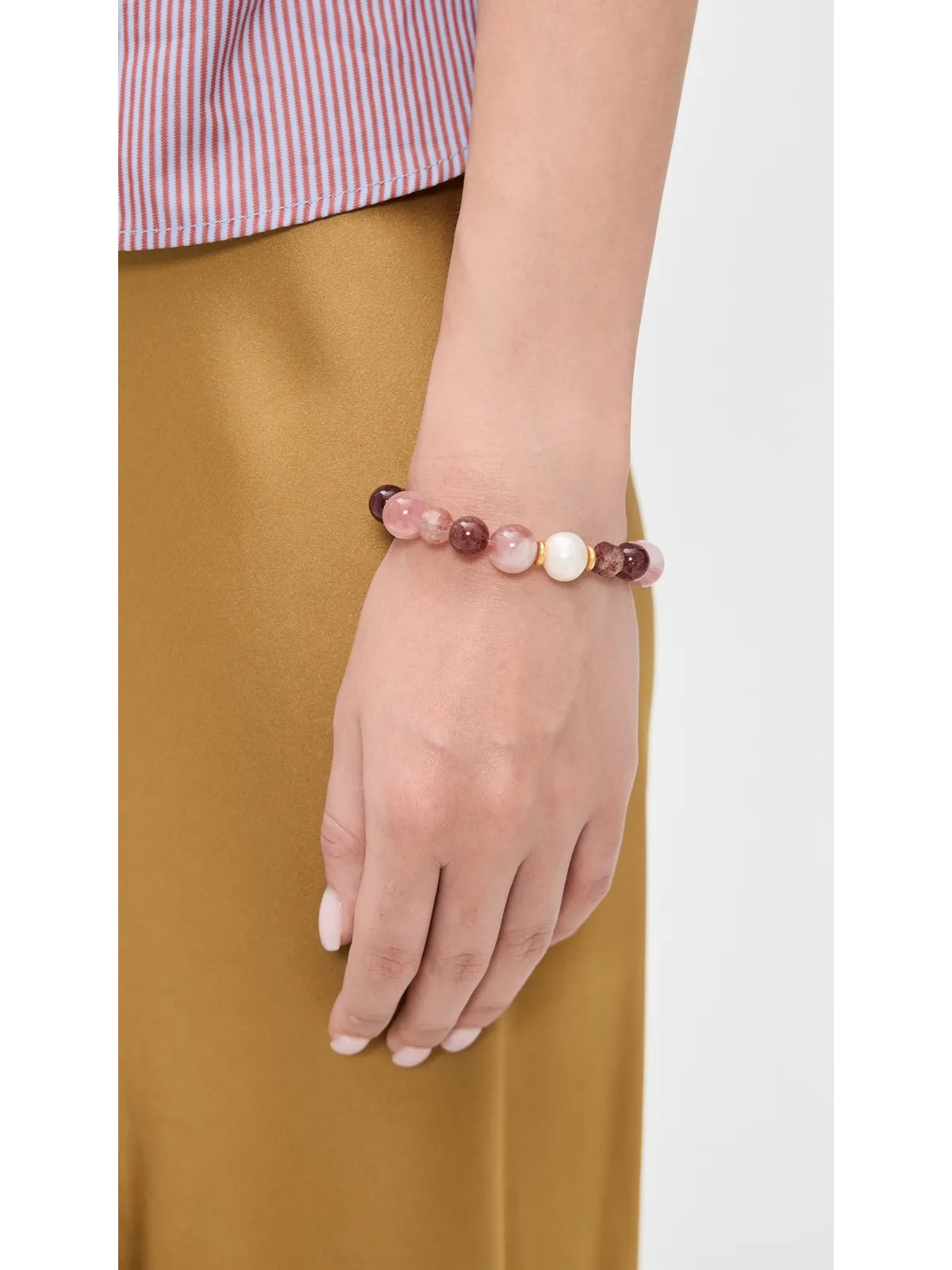 Brinker + Eliza Sugarplum Bracelet Strawberry Quartz Multi - 画像3