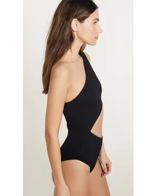 Beach Riot セリーヌ ワンピース水着 ブラック - サムネイル4