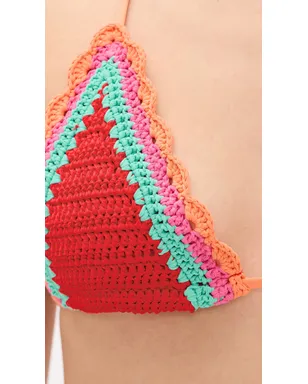 Beach Riot トライアングルビキニトップ（クロシェ編み） - サムネイル6