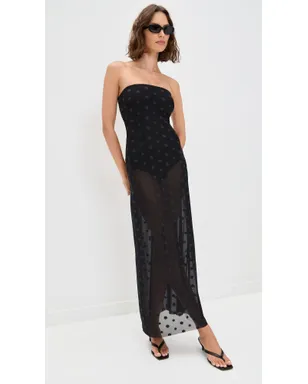 Bec + Bridge Karla Strapless Maxi Dress ブラック/チョコスポット - サムネイル2