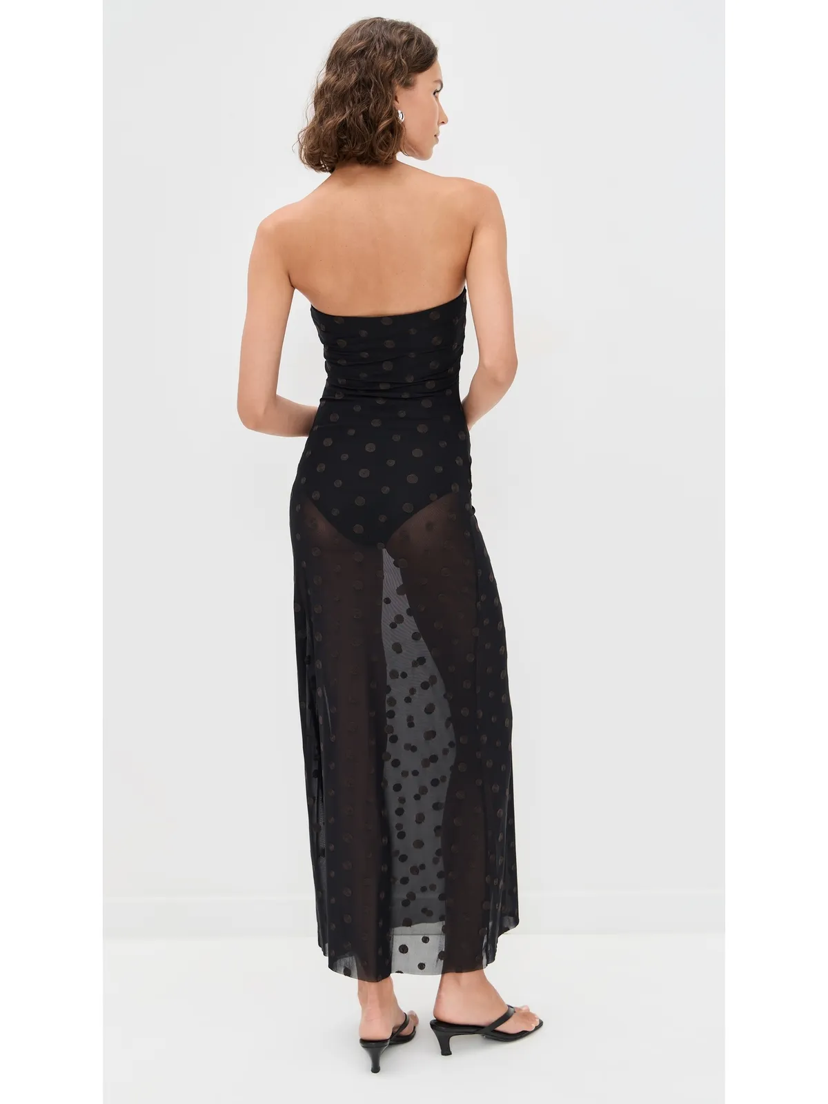 Bec + Bridge Karla Strapless Maxi Dress ブラック/チョコスポット - 画像3