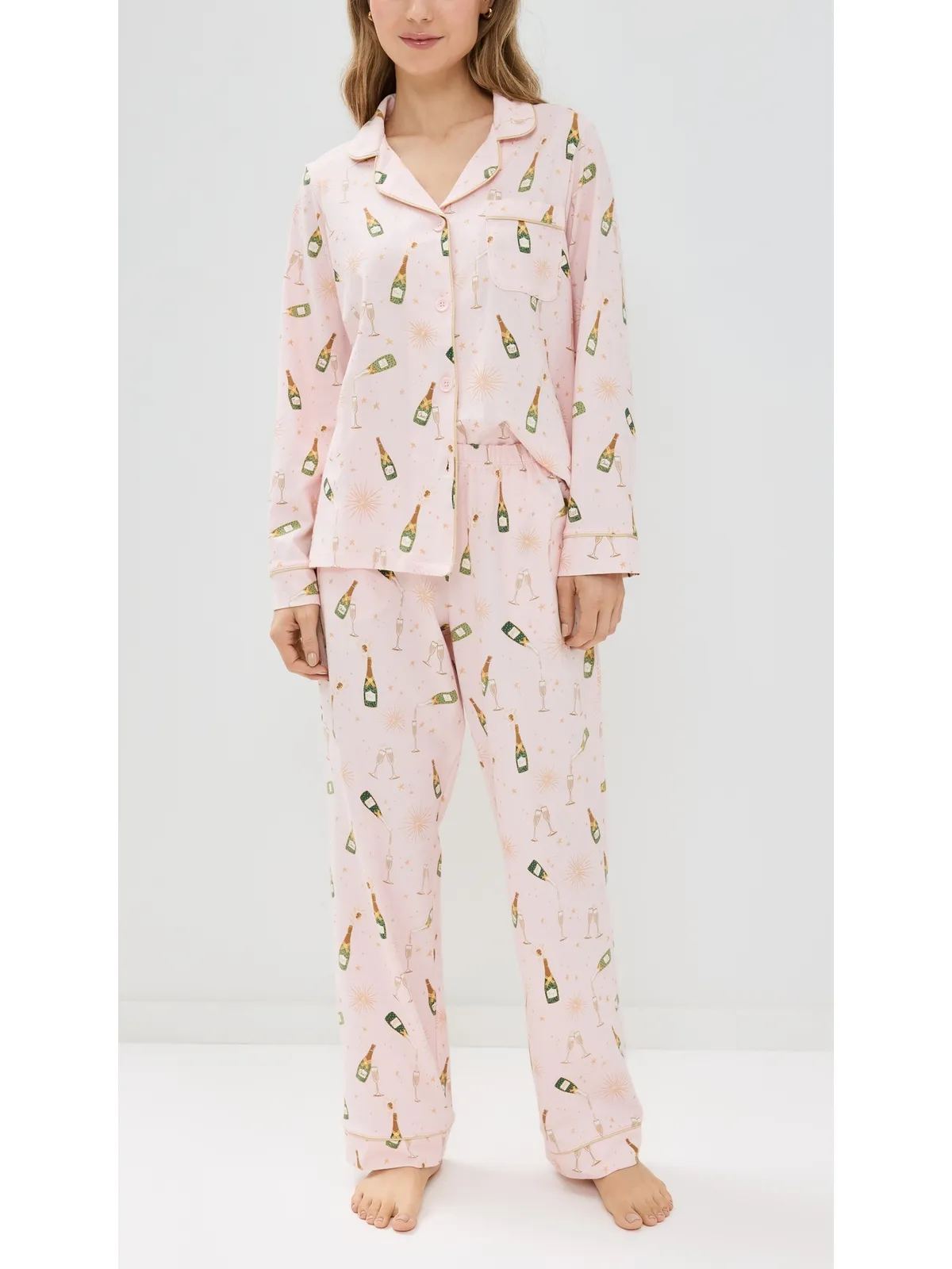 BedHead PJs 綿ニット長袖パジャマセット Pop Fizz Clink - 画像2