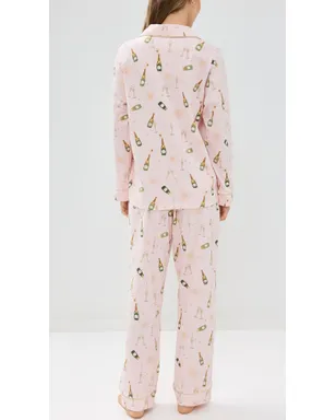 BedHead PJs 綿ニット長袖パジャマセット Pop Fizz Clink - サムネイル3