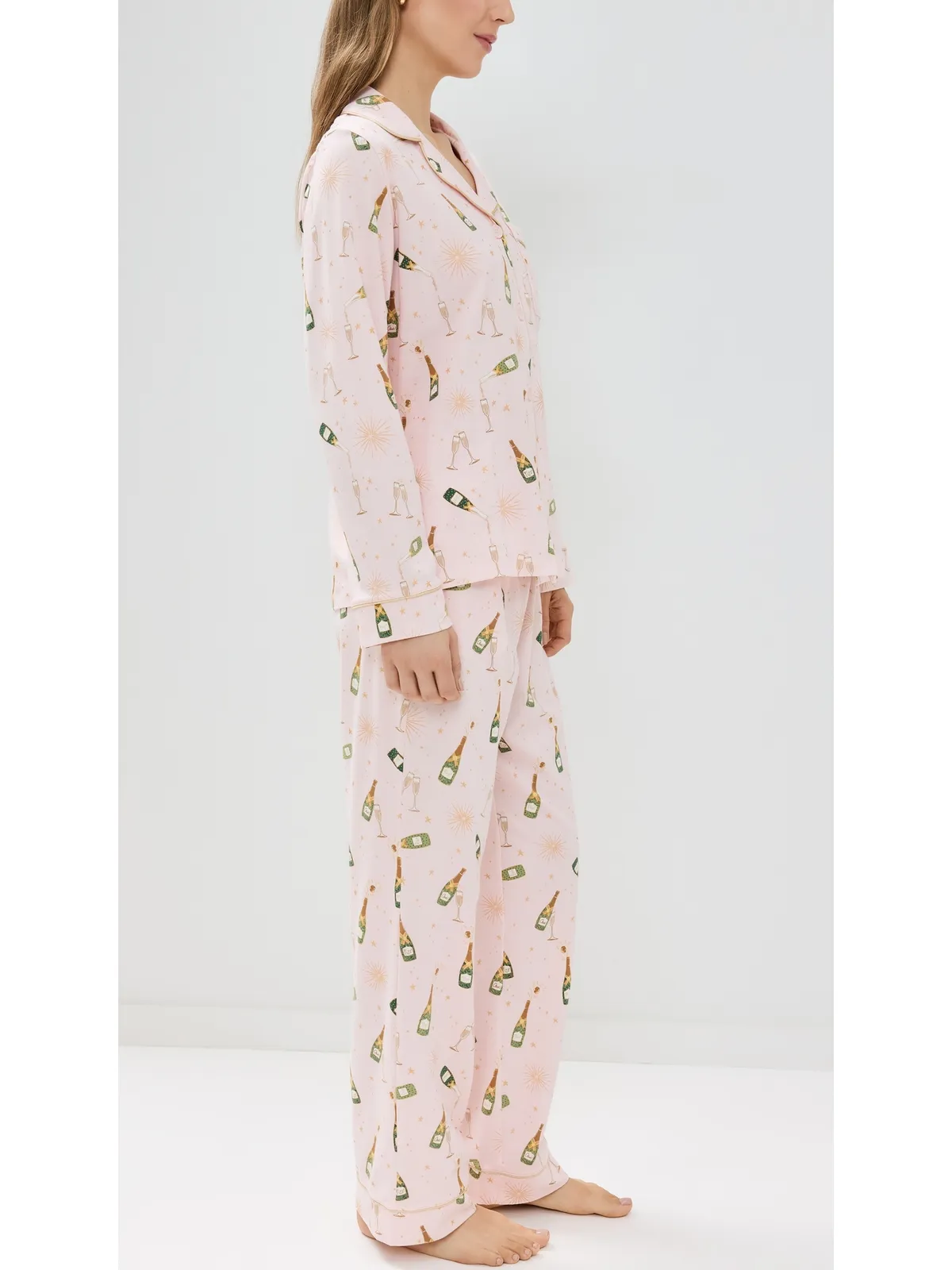 BedHead PJs 綿ニット長袖パジャマセット Pop Fizz Clink - 画像4