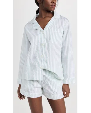 BedHead PJs ミント3Dストライプの長袖パジャマセット - サムネイル2