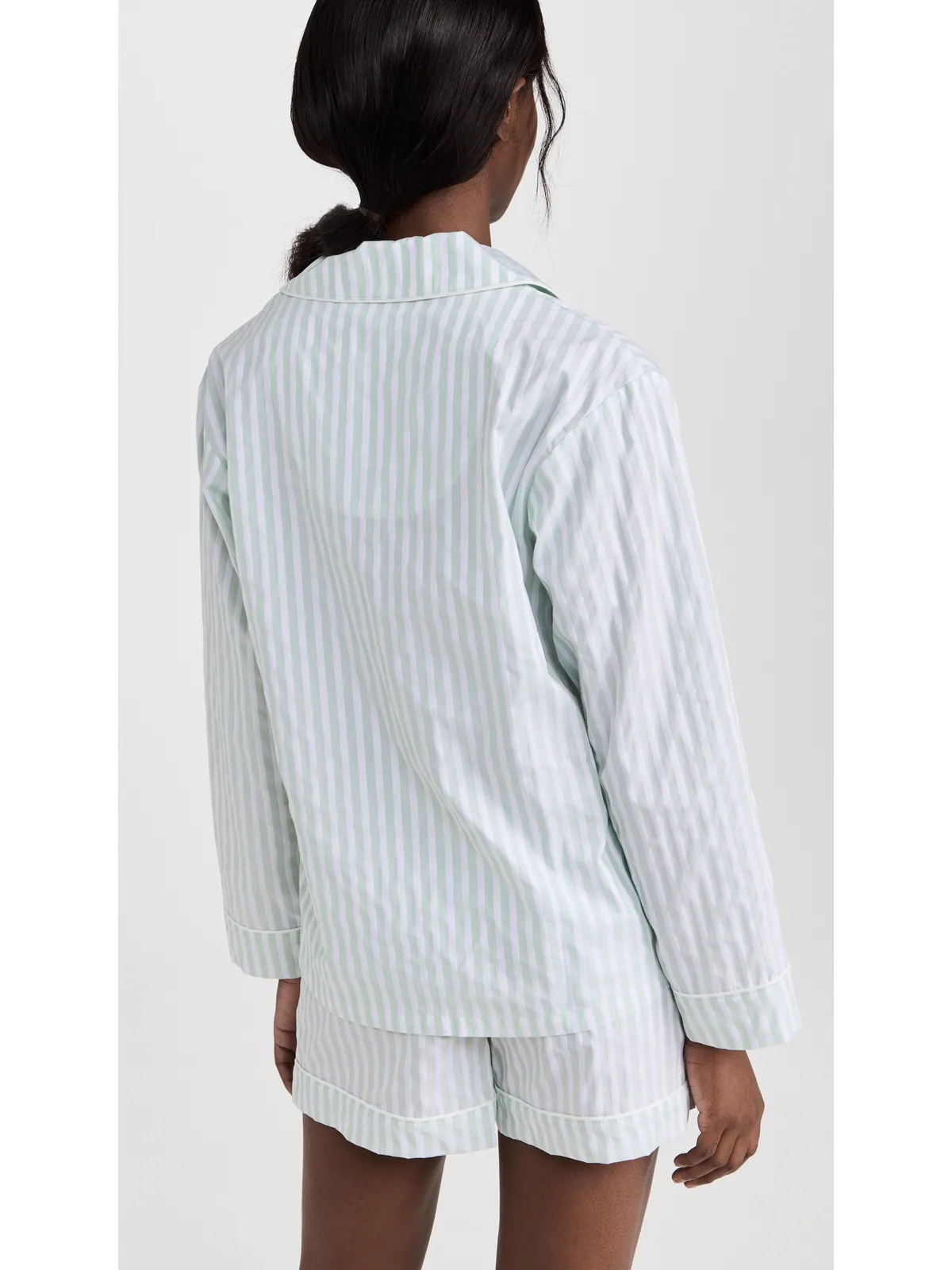 BedHead PJs ミント3Dストライプの長袖パジャマセット - 画像3