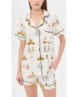 BedHead PJs ショートスリーブ パジャマセット ファッションウィーク柄 - サムネイル2