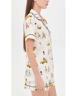 BedHead PJs ショートスリーブ パジャマセット ファッションウィーク柄 - サムネイル4