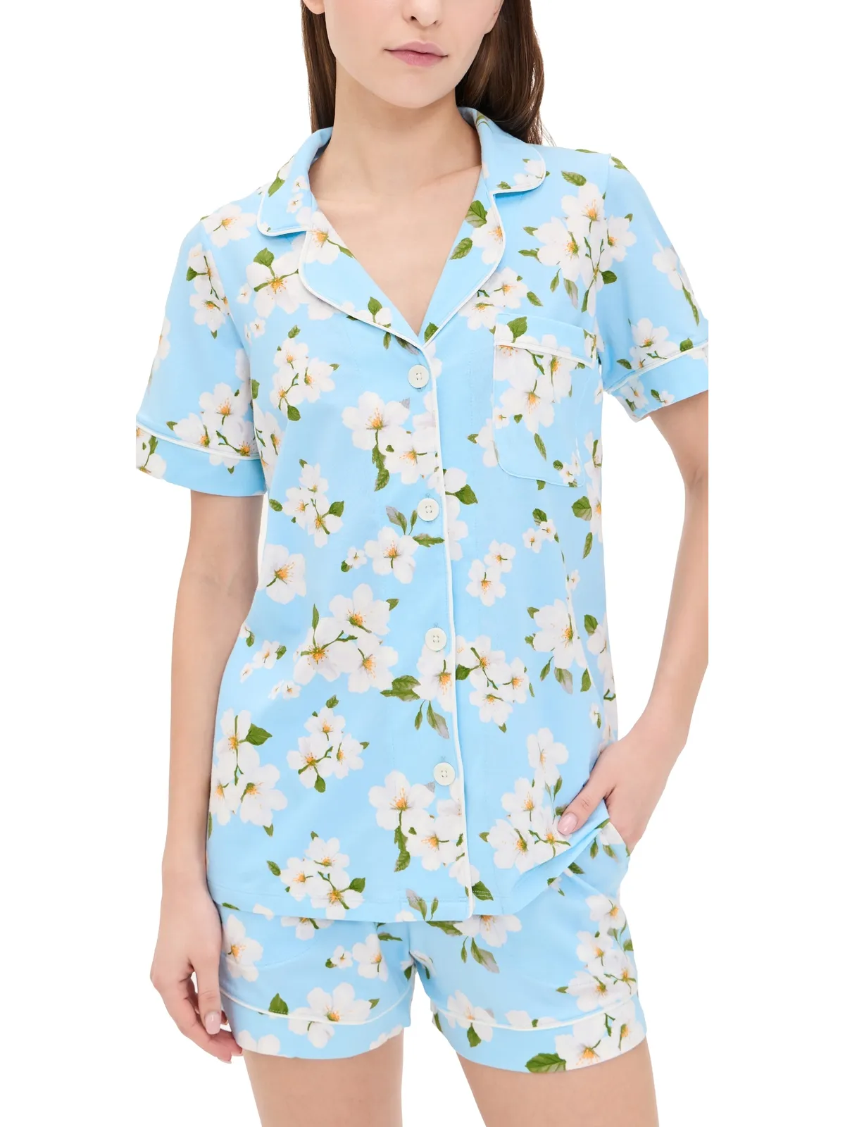 BedHead PJs ショートスリーブとショーツ パジャマセット Magnolia Breeze - 画像1