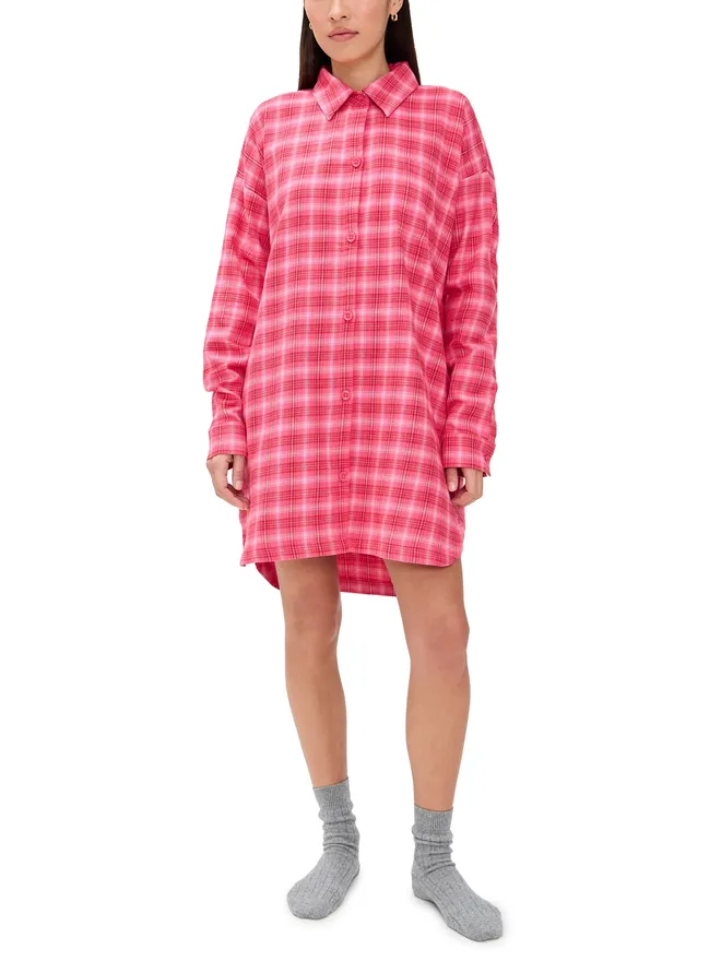 BedHead PJs BedHead PJs Wonderland Plaid ハイロー ボーイフレンド カラーシャツの商品画像