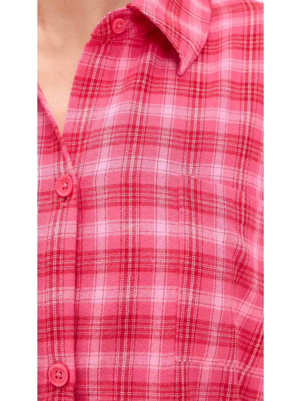 BedHead PJs Wonderland Plaid ハイロー ボーイフレンド カラーシャツ - 画像6