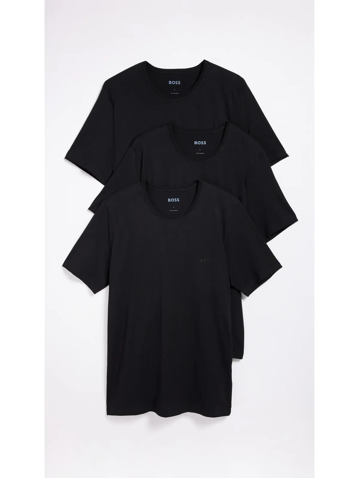 BOSS ロゴ刺繍コットンTシャツ 3枚パック - 画像2