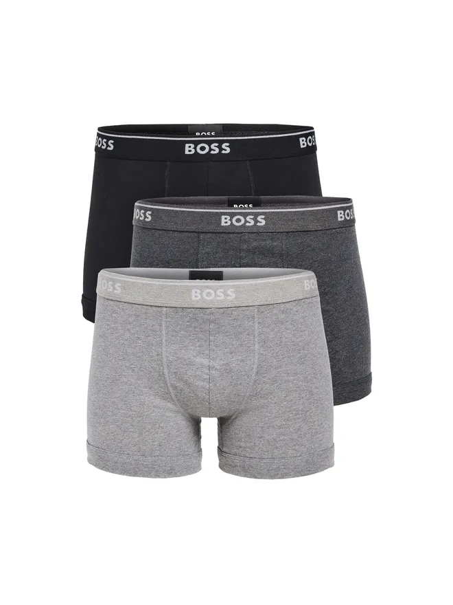 BOSS BOSS クラシックコットン ボクサーブリーフ 3枚組 グレー Sサイズの商品画像