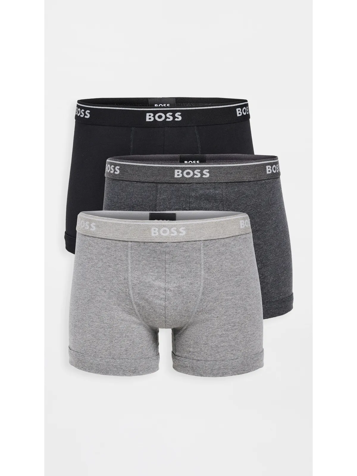 BOSS クラシックコットン ボクサーブリーフ 3枚組 グレー Sサイズ - 画像2