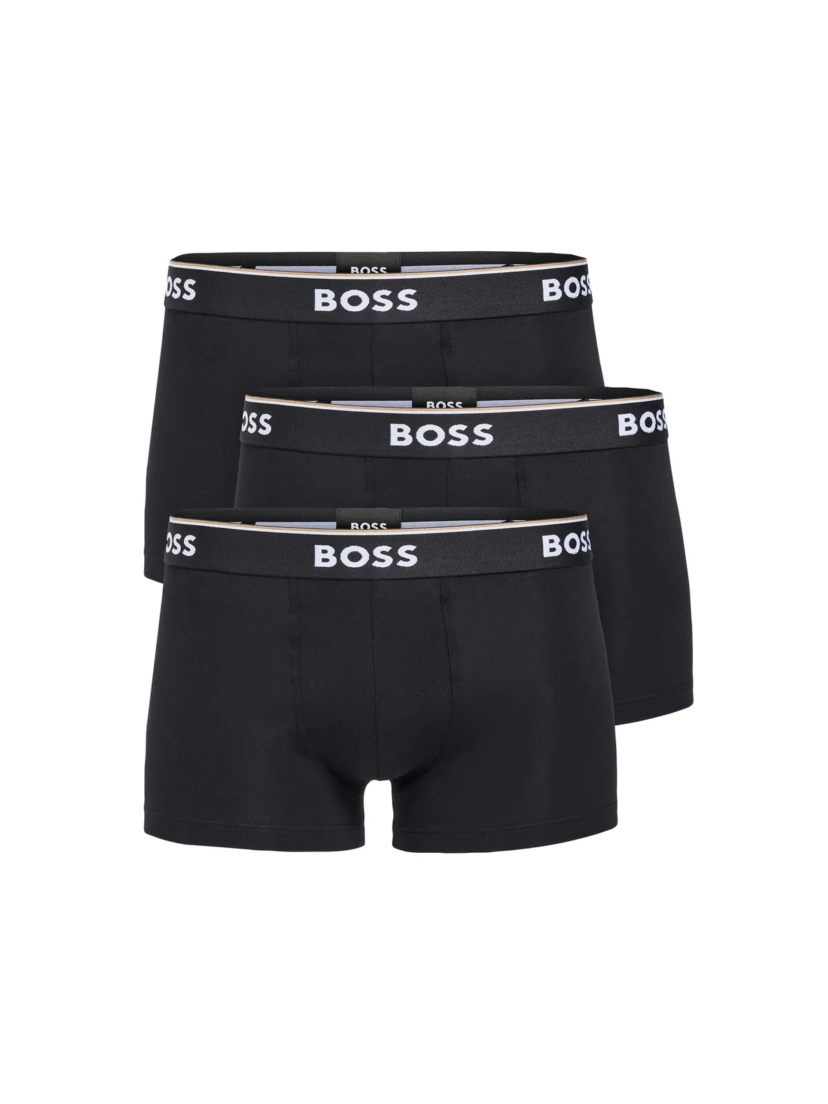 BOSS ストレッチコットン 3枚組トランクス ブラック M - 画像1
