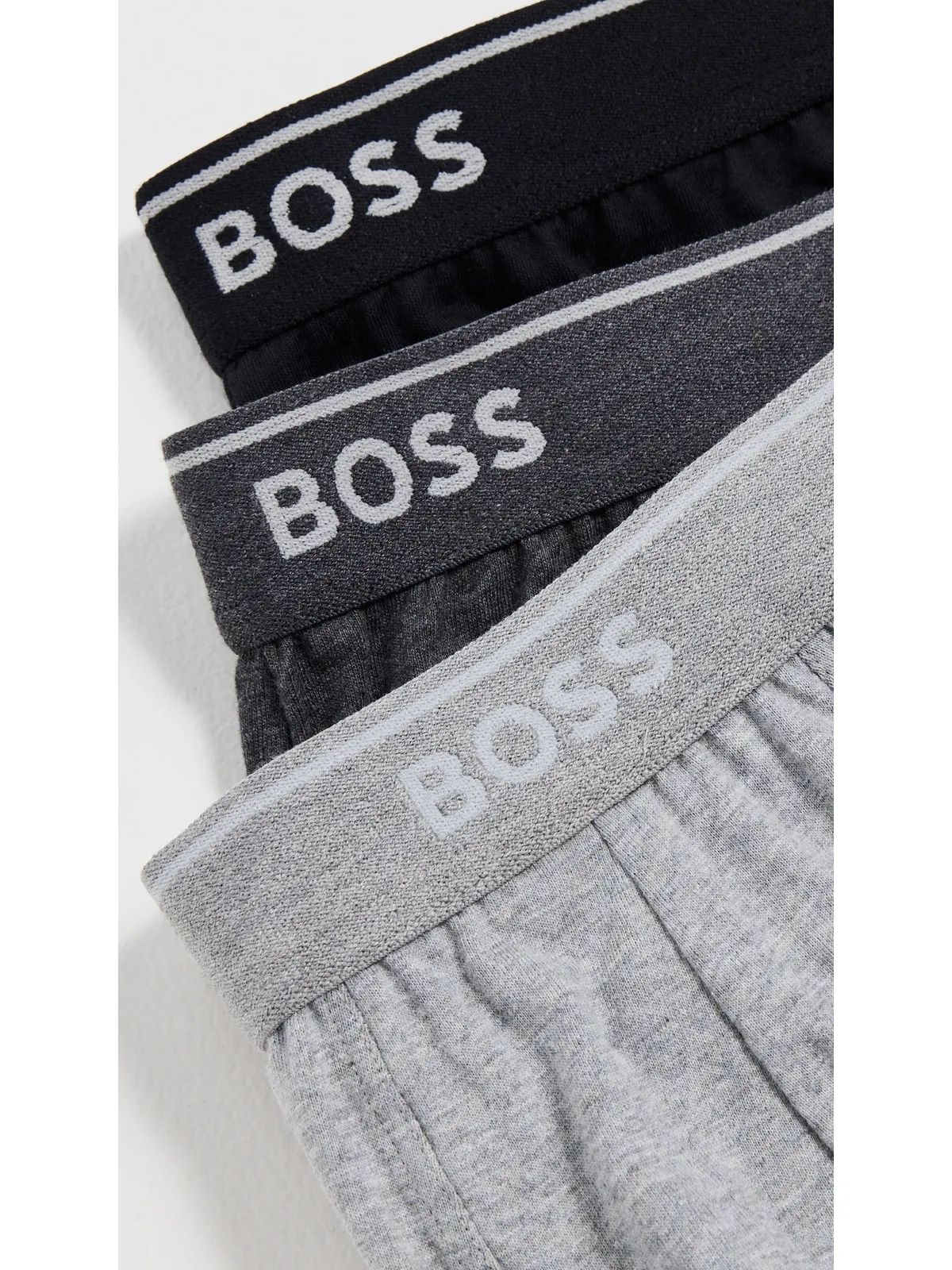 BOSS クラシックコットン 3枚組 トランクス グレー - 画像5