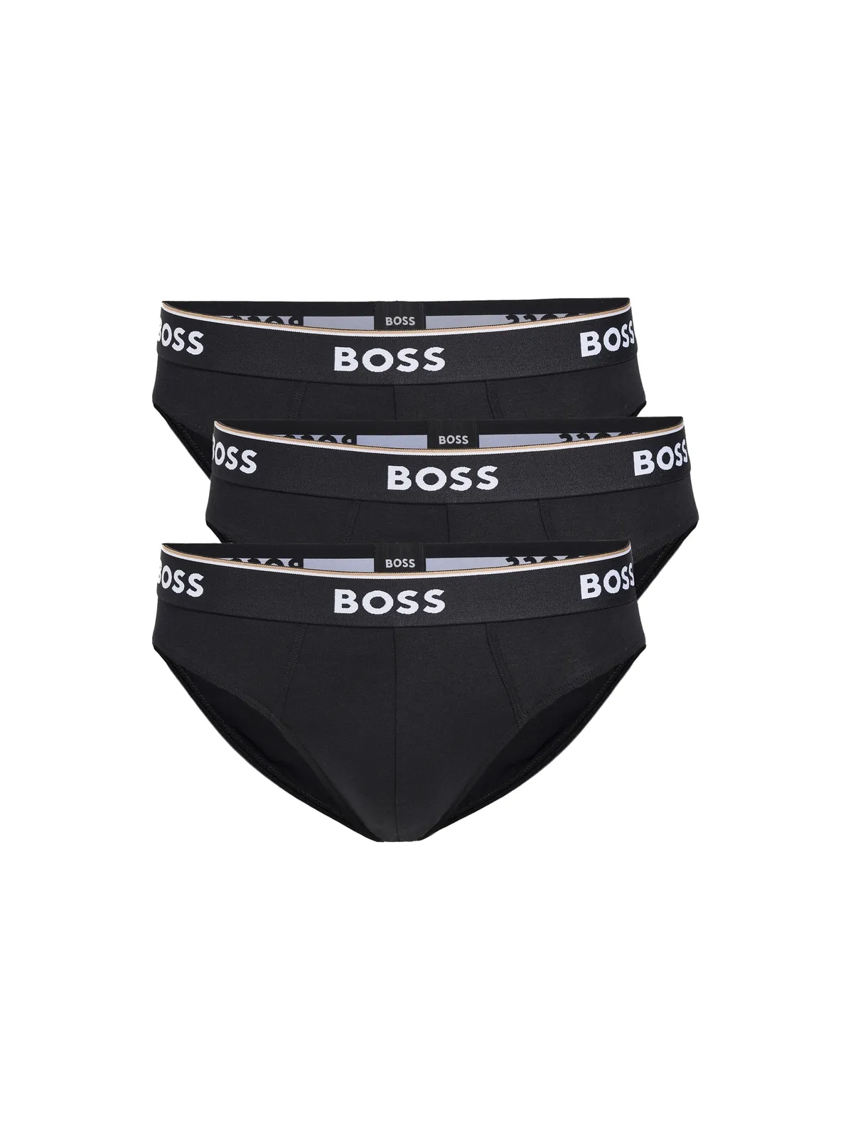 BOSS ストレッチコットン ブリーフ 3枚セット ブラック Mサイズ - 画像1