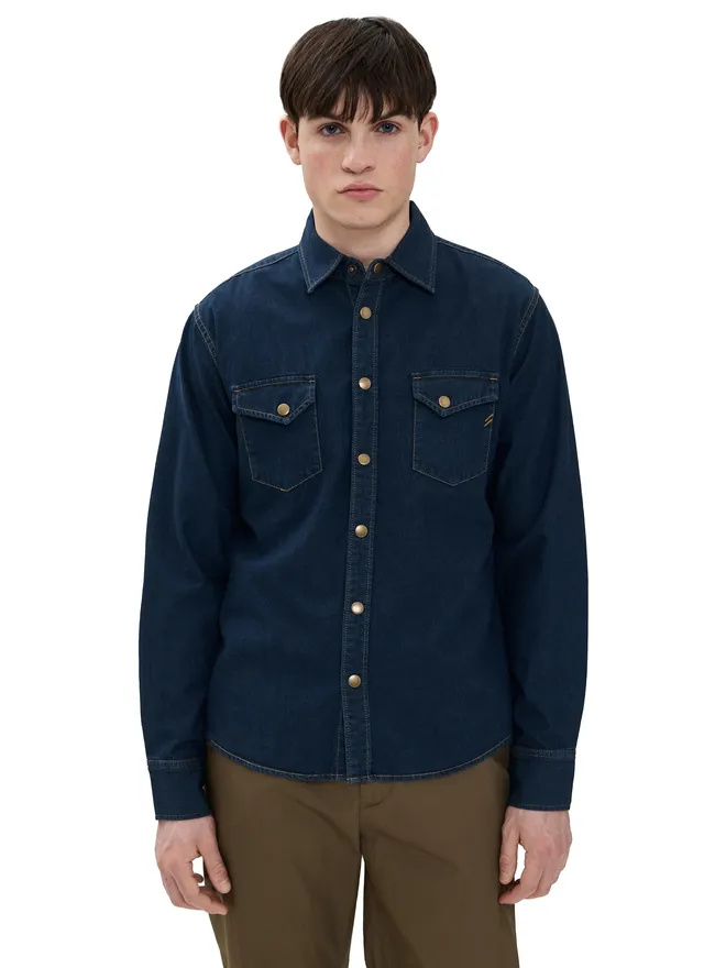 Billy Reid Billy Reid ショールズ デニムシャツ ダブルダイの商品画像