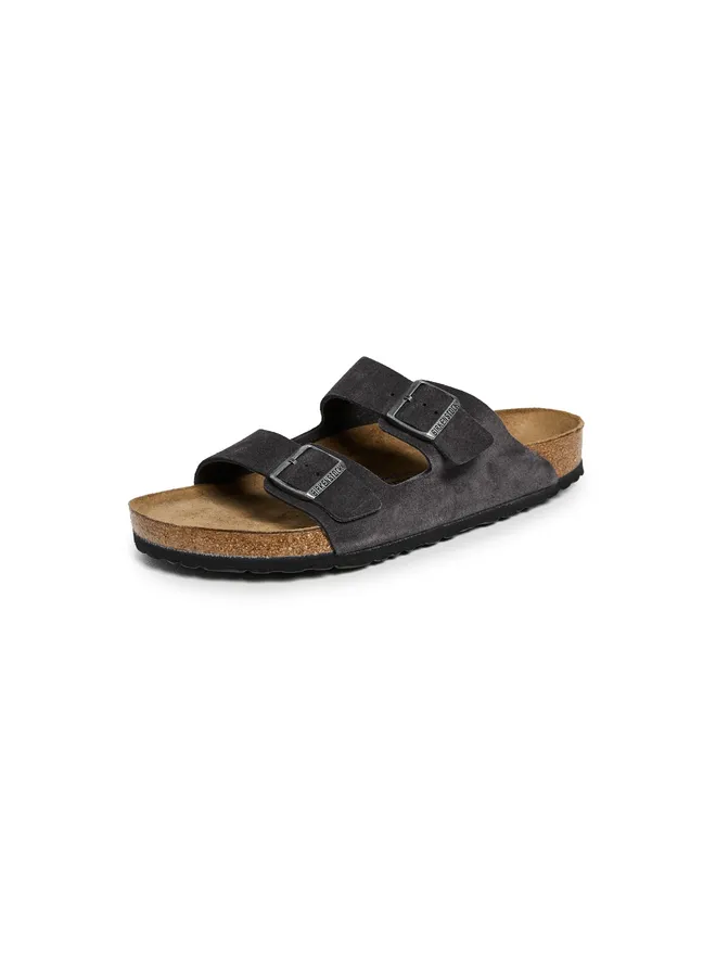Birkenstock Birkenstock アリゾナ サンダル スエード ソフトフットベッド ヴェルベットグレーの商品画像