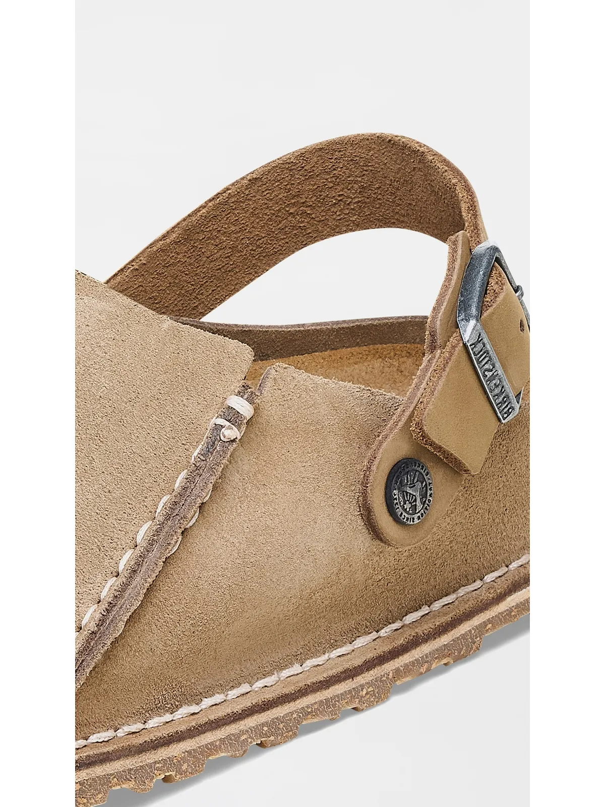 Birkenstock ルツリ プレミアムスエード クロッグ グレー/トープ - 画像5