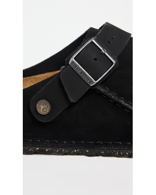 Birkenstock ルツリ プレミアム スエード クロッグ ブラック - サムネイル5