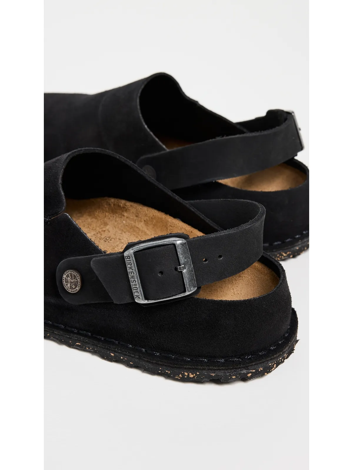 Birkenstock ルツリ プレミアム スエード クロッグ ブラック - 画像3